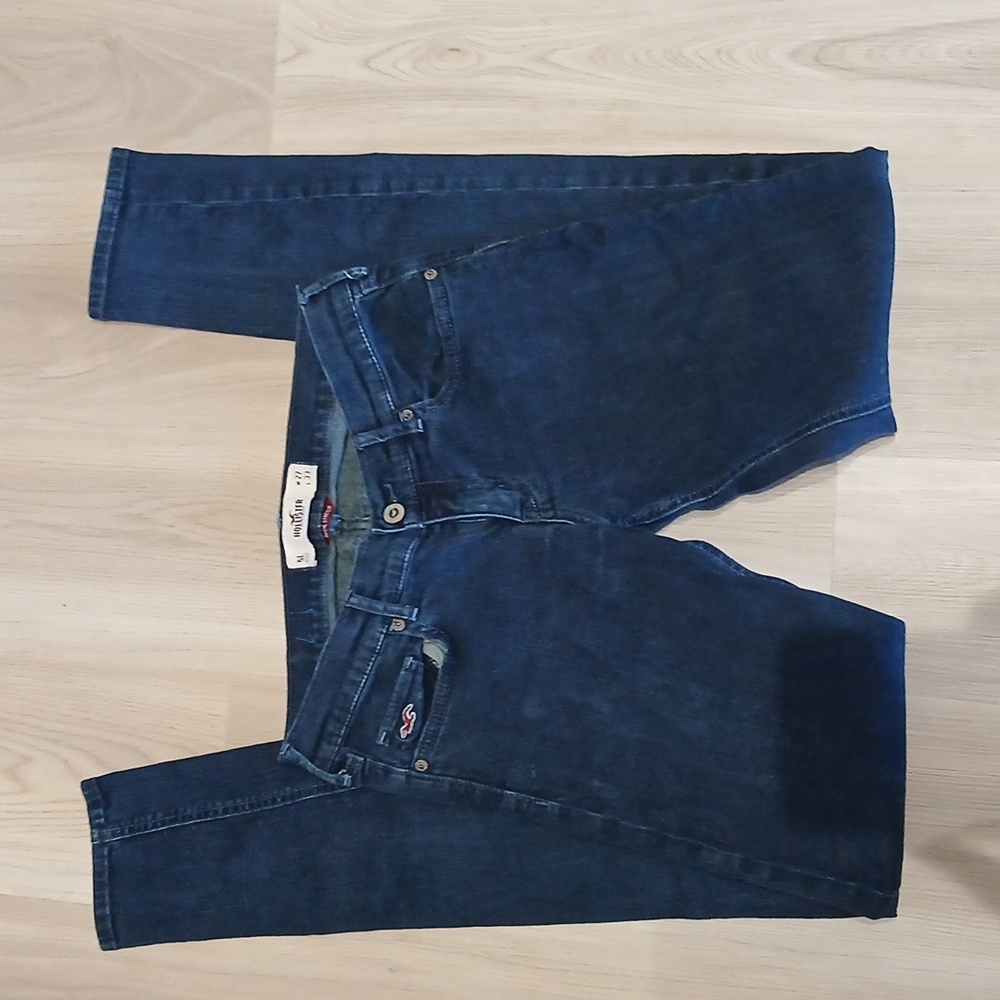 Hollister Women's Deep Blue Skinny Jeans